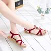 Summer New Women Flat Sandals Bohemia Flat Roman String Beads Sandals with Non Slip Ladies Daily Sandalia for Women