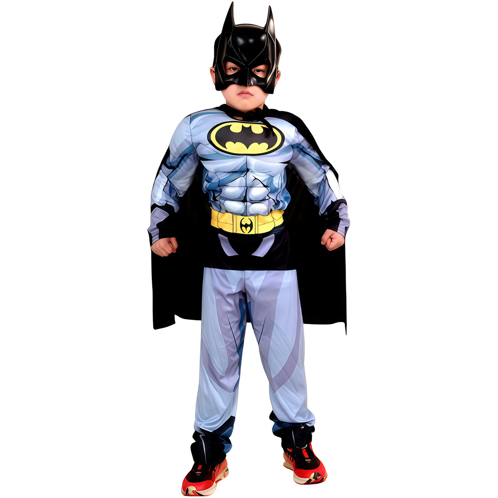 

Дитячий Хелловінський м язовий костюм Бетмена Месники Косплей Костюм для виступу XL (140-150CM)