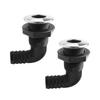 High Strength ABS Plastic 3/4 Inch Boat Bilge Drain Outlet With Flexible Nylon Elbow For Yachts Marine Applications