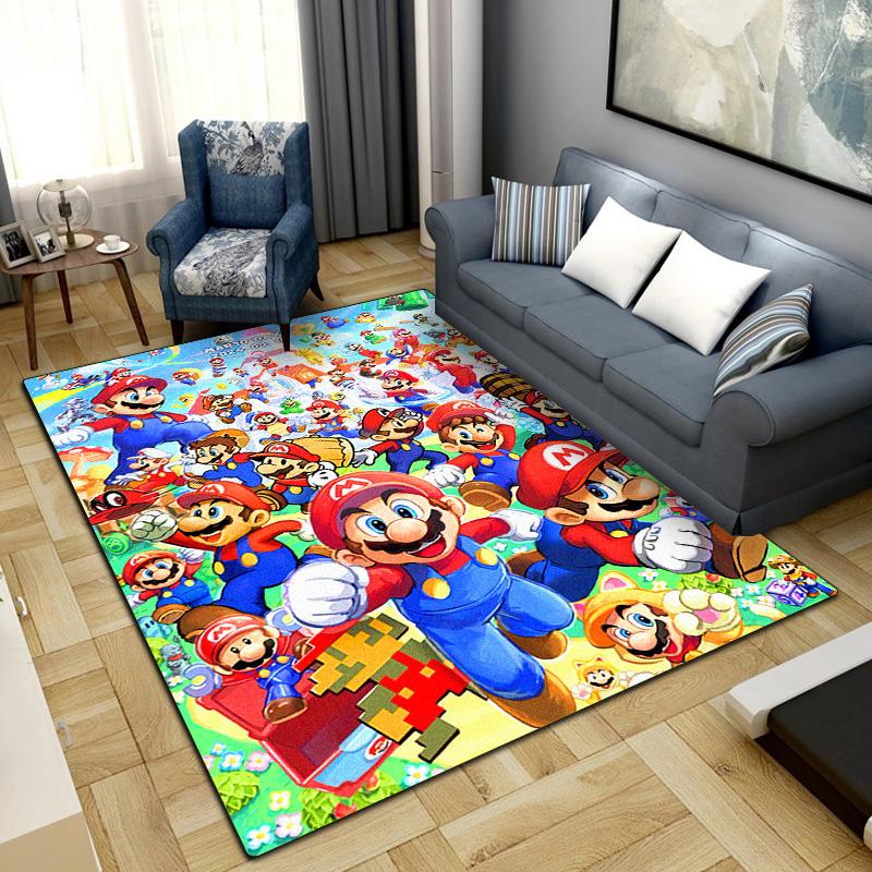 

Mario Bros Print Rug Living Room Home Fashion Decoration Office Desk Chair Carpet LXR97 60x90cm