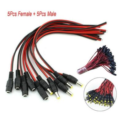 Männliche und weibliche DC 12V Strombuchse/Klinkenstecker/Steckverbinderkabel/10 Stück