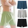 Herren-Höschen für den Sommer, lockere, coole Boxershorts, weicher, atmungsaktiver Stoff, elastischer Bund, schnelltrocknende, einfarbige Pyjamahose