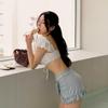 Korean Style Two-Piece Swimsuit: Perfect for Hot Springs, Beaches, Pools, and Water Parks—Conservative Design Bikini.