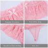 Women Sexy Lace Panties Ruffle Trim Lingerie Briefs Soft Comfortable Briefs Lolita Pink White Black