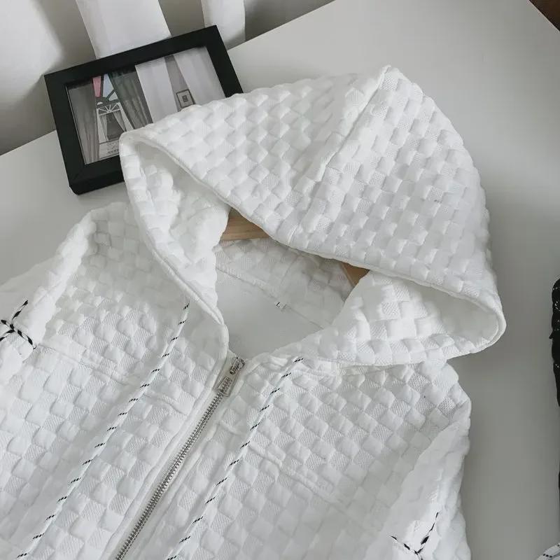 Conjunto Deportivo con Capucha Holgado de Primavera y Otoño - Antiedad, Estilo Casual, Manga Larga, Talla Grande