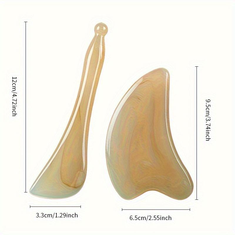 2pcs Gua Sha Tool for Face & Body, Resin Massage Board for Lymphatic Drainage, Anti-Aging, Relaxation, Facial & Body Care