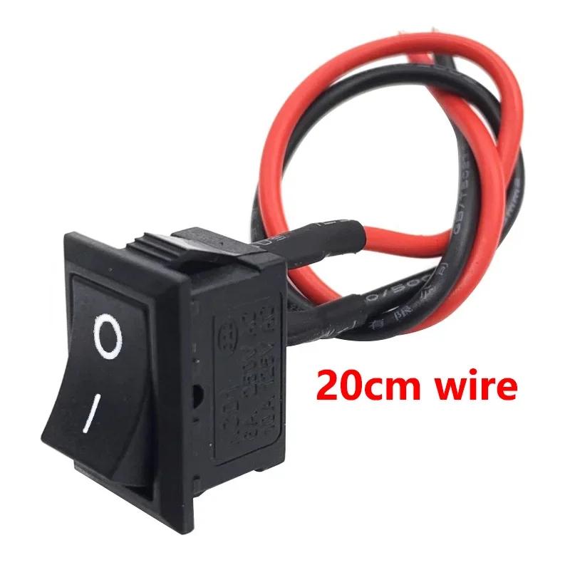 

5Pcs Rocker Switch ON/OFF KCD1 Mini Switch with Wires Pre-Wired Toggle Switch for Car Boat Automotive 5pcs