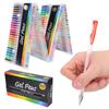 Ensemble de 100 Stylos Gel Huileux Couleurs Surligneur Stylo Aquarelle pour Écriture Croquis Dessin Gribouillage Cadeau Enfant