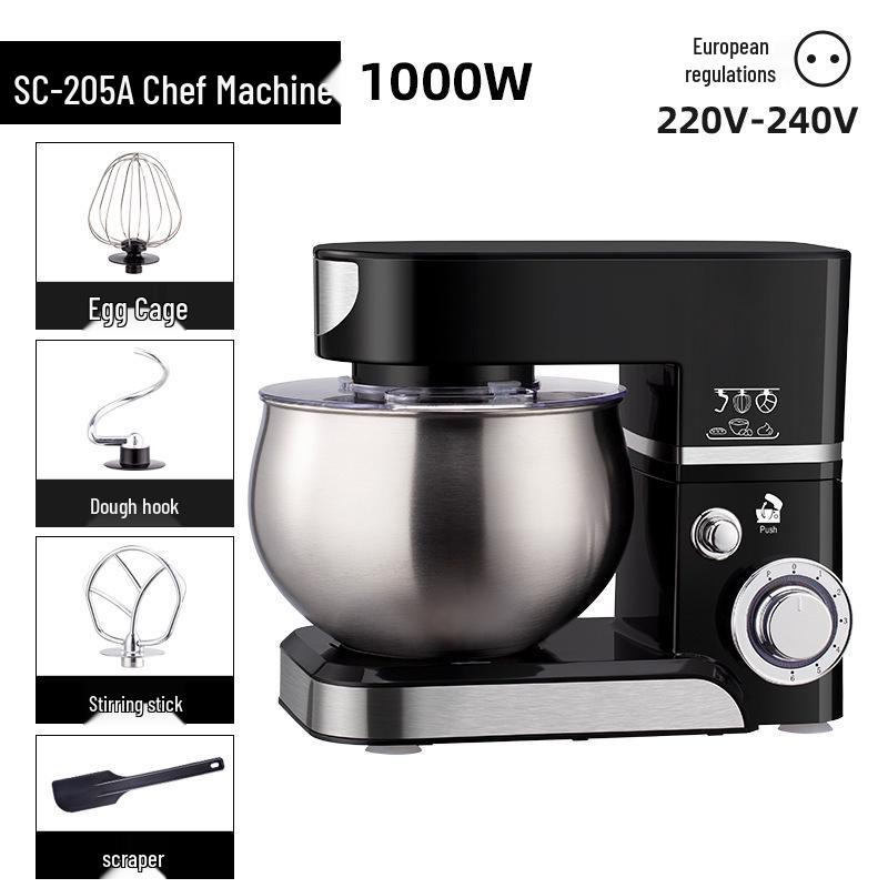 US & European Multifunction Stand Mixer: Automatic Dough Mixer, Egg Beater, Blender for Home Use