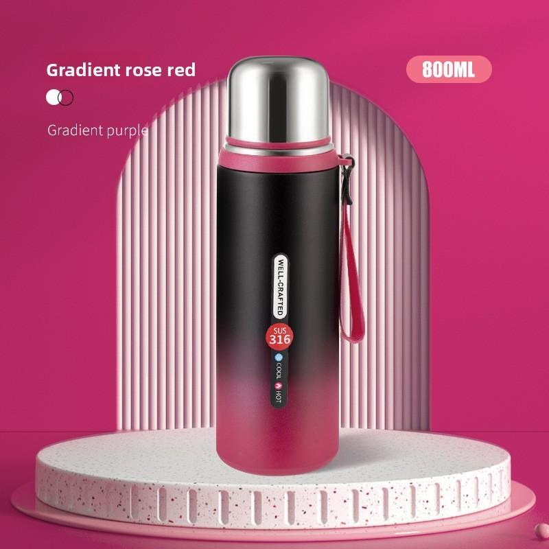 Minimalist Gradient Insulated Mug With Thickened Body For Travel And Gifting