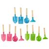 4Pieces Children Garden Tool Shovel Set For Sand And Beach Play Metal Shovel Set with Wood Handle for Sand Playing