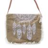 Jute Fringe Bag - Dream Catcher Print