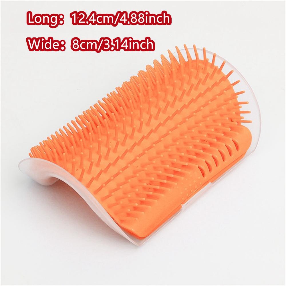 1PC Cat Self Groomer Wall Corner Massage Comb Grooming Brush Soft Rubber Bristles Kitten Massager Tool Fit Flat Corner Hand Hold