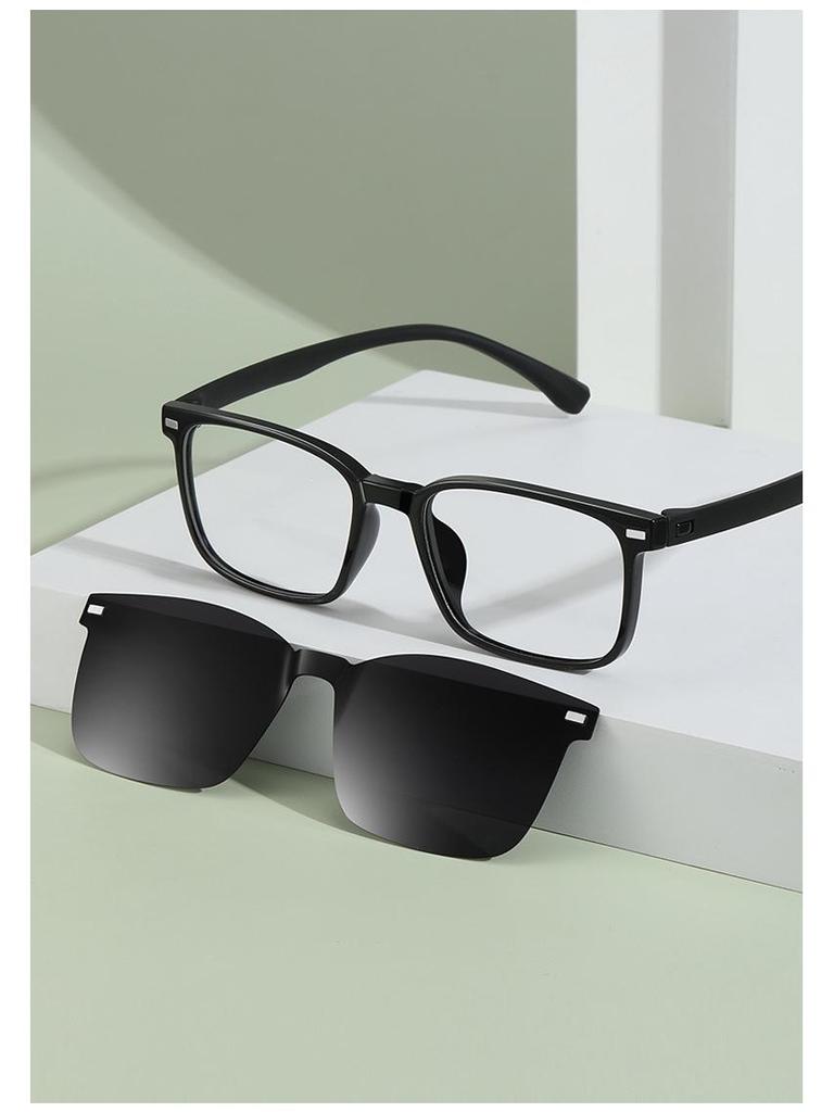 Gafas de Sol Ultraligeras TR90 Clip-on para Hombre Polarizadas con Protección UV - Gafas de Moda para Exteriores Estilo Urbano