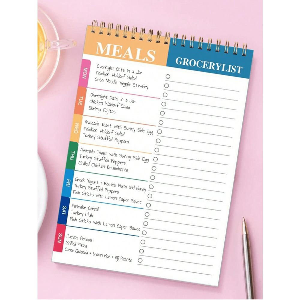 Meal Planner Pad Weekly Meal Planner Notepad For Organized Weekly & Daily Planning