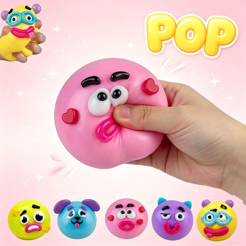 Neuheiten NEW Smushers Squishy Hunde-Gesichtswechsel-Spielzeug Weiche formbare niedliche langsamer Aufstieg zum Quetschen Entspannendes sensorisches Spiel für Kinder