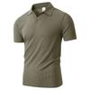Men's Summer Ice Silk Mesh Short Sleeve Polo Shirt Buttonless Design Breathable Lightweight Casual Top