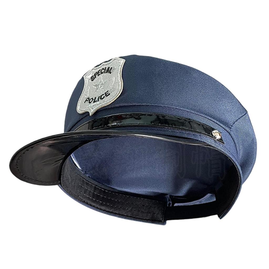 Children Police Hat Headdress Kids Police Officer Costume Hat for Halloween Fancy Dress Pretend Play Carnival Stage Performance