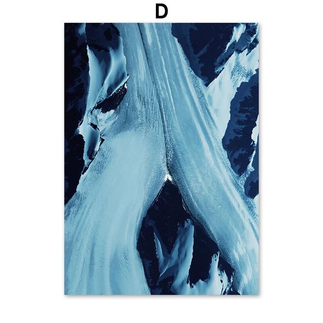 Wall Paintings Room Decor Blue Quote Wall Art Nordic Home Decoration Modern Pictures for Living Room No Frame