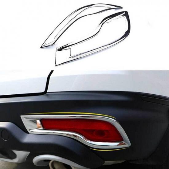 For Honda CRV CR-V 2017-2019 ABS Chrome Rear Fog Light Eyelid Molding Trim 2Pcs