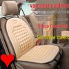 Plaid Heated Car Seat Cushion for All Seasons - Single Seat Interior Accessory.