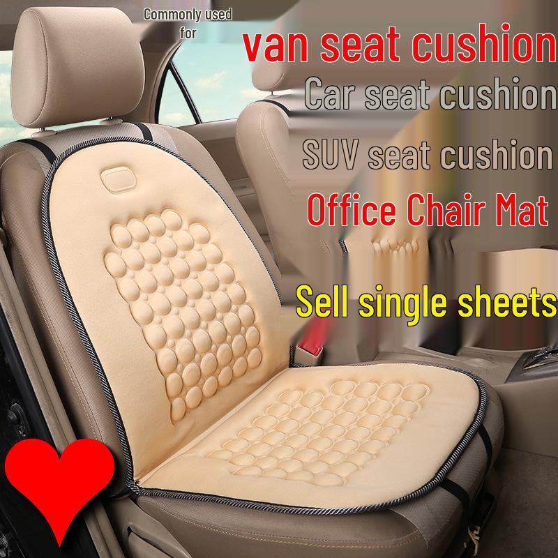 Plaid Heated Car Seat Cushion for All Seasons - Single Seat Interior Accessory.