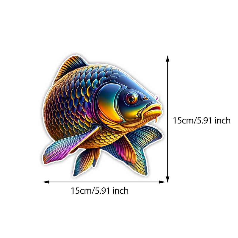 

Bass Fish Car Sticker Vinyl Decal Waterproof Rear Window Motorcycle Camper Bumper Truck Laptop Decoration TM327 D-15cm Longest Side