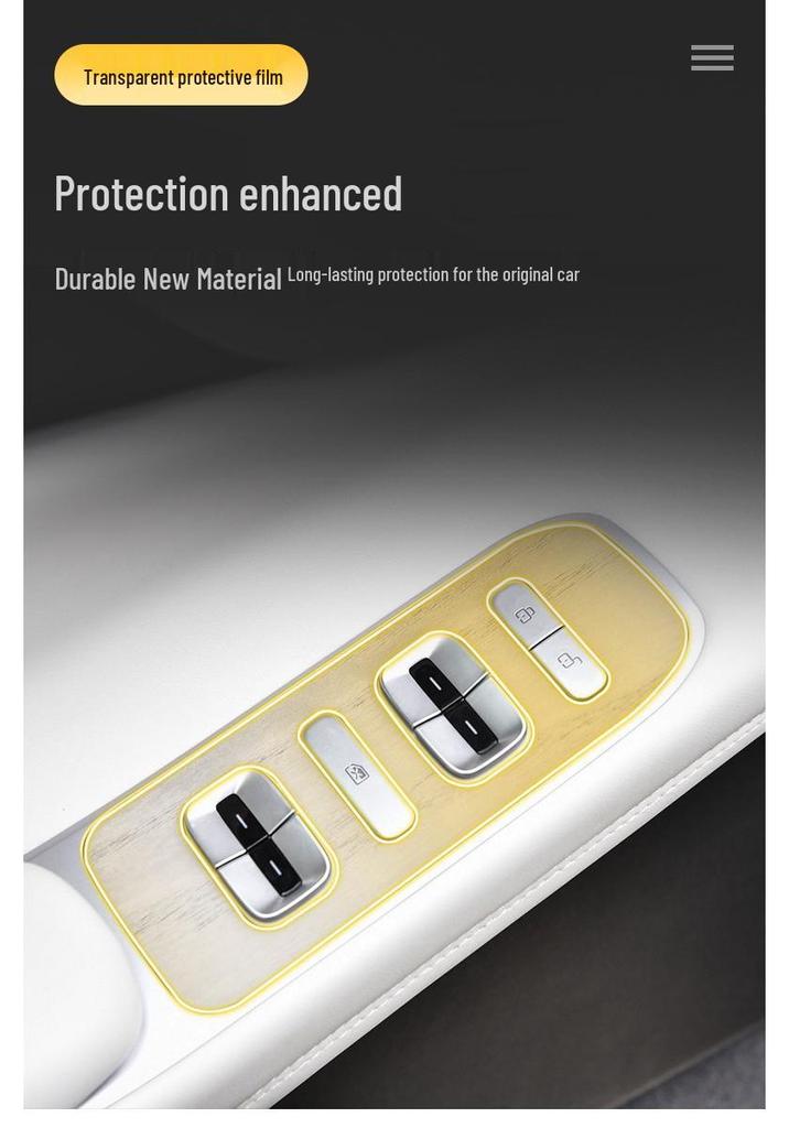 Xiaopeng X9 24-25 Screen Console Trim Sticker - Interior TPU Film