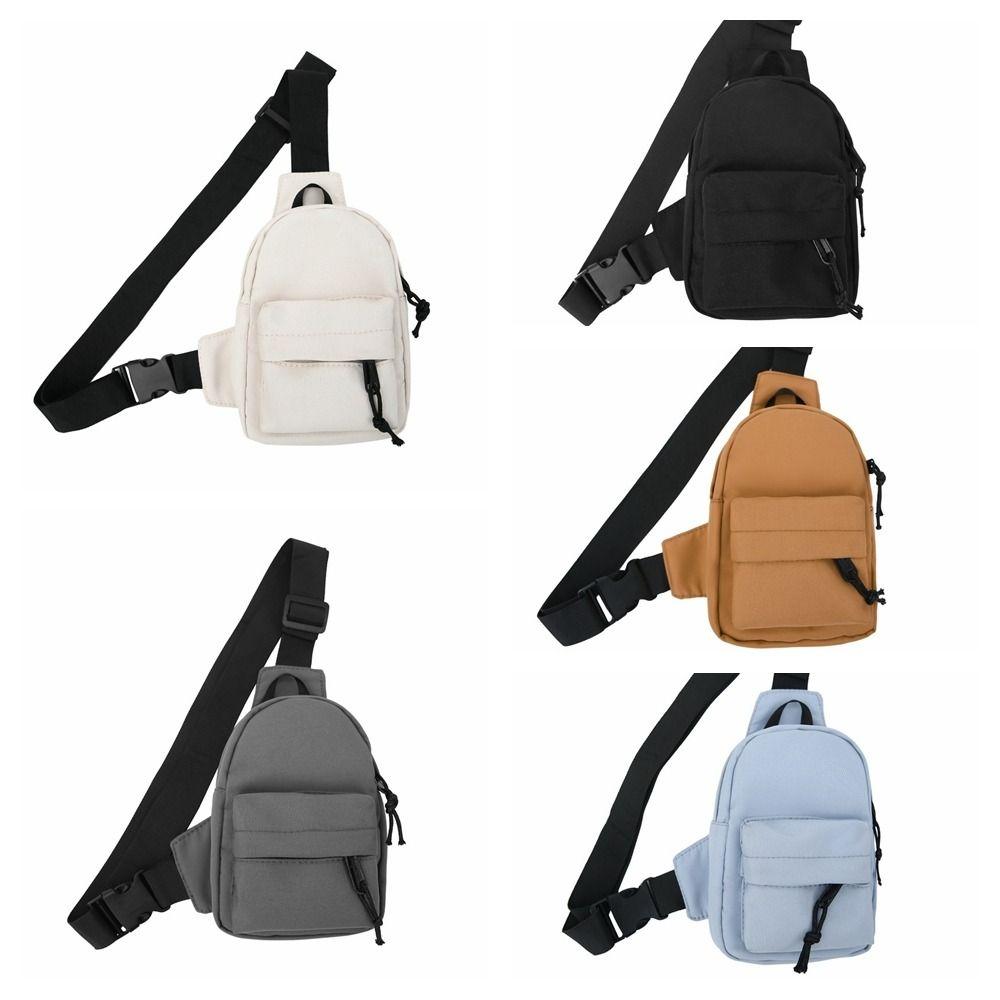 Solid Color Sport Chest Bag Nylon Shoulder Bag Leisure Men Crossbody Bag  Fitness