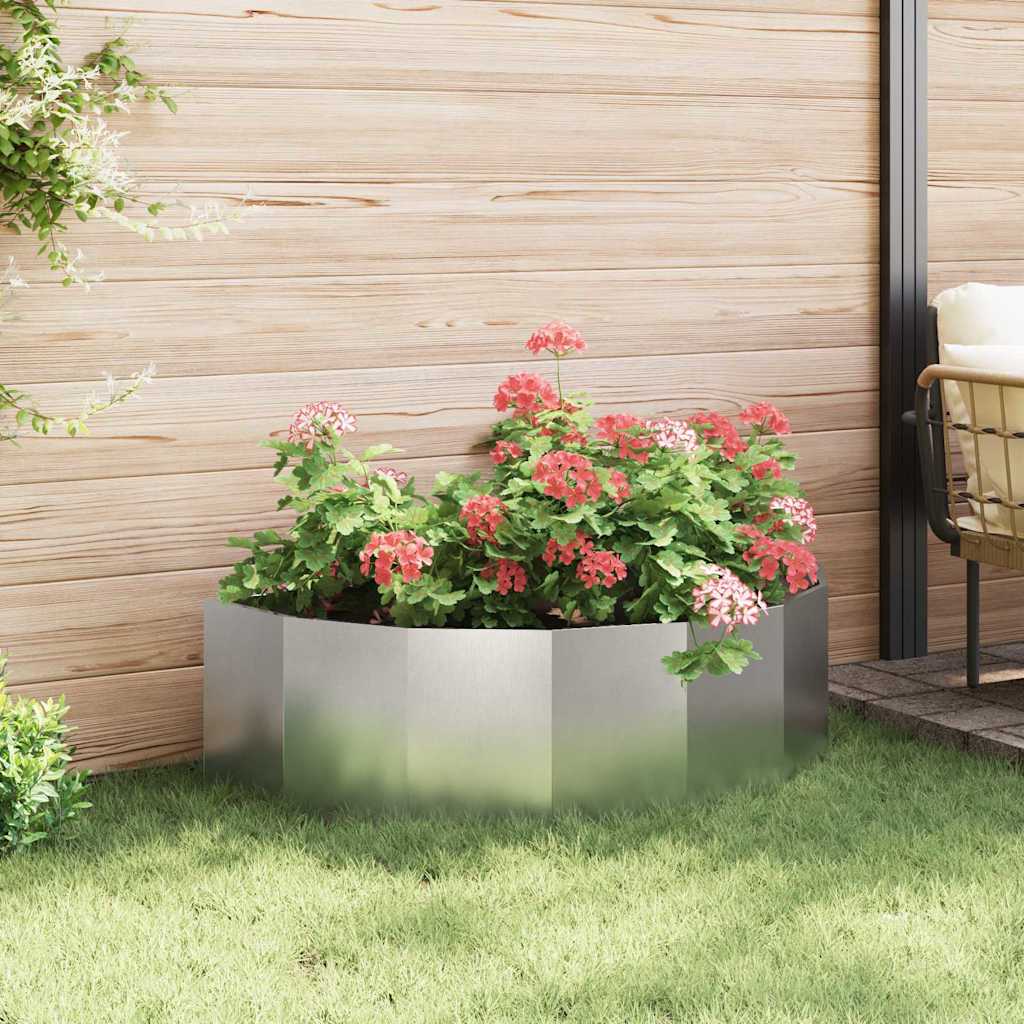 Plant Pot Silver 120 X 60 X 35 Cm Stainless Steel