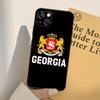 Georgia Flag Phone Case For iPhone 17 16 14 13 12 11 15 Pro Max mini XR 16e 15 16 Plus 17 Air Full Cover