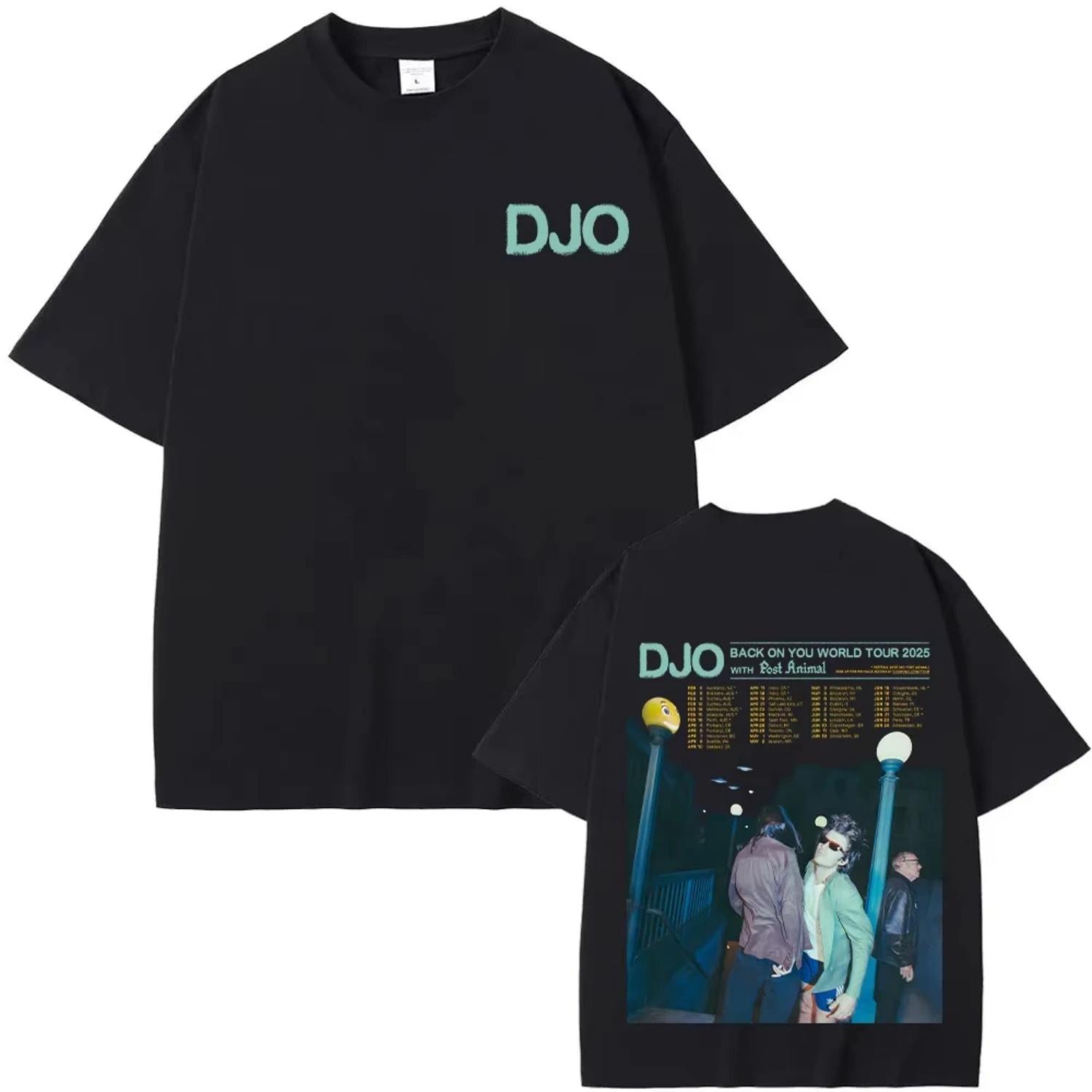 

Djo Back on You World Tour 2025 T-shirts Joe Keery New Fans Gift Tee-shirt Unisex Cotton Streetwear Summer Casual Tops S чёрный