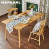 1PC NAPEARL Rural Style Retro Floral Table Flag Ins Style Blue Cotton Linen Table Runner for Dining Table Kitchen Decor Home Decor