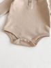 Korean Children's Spring/Autumn Lapel Romper - Cute Baby College Style Long-Sleeve Outfit.