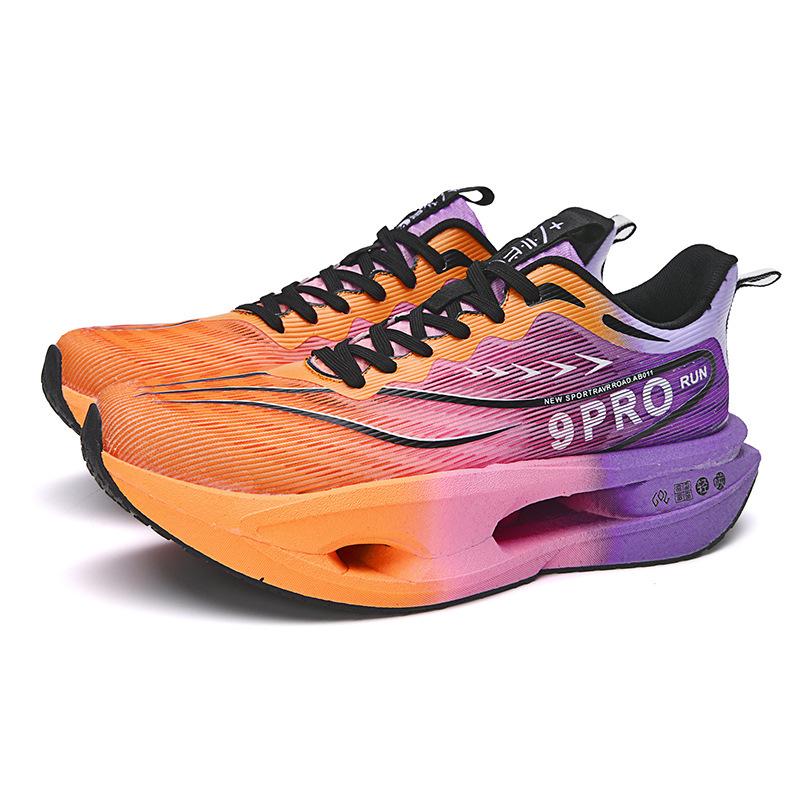 Parent-child Sports Shoes Racing Shock Absorption Marathon Red Rabbit 9PRO Male and Female Adolescent Students Carbon Plate Breathable Mesh Shoes