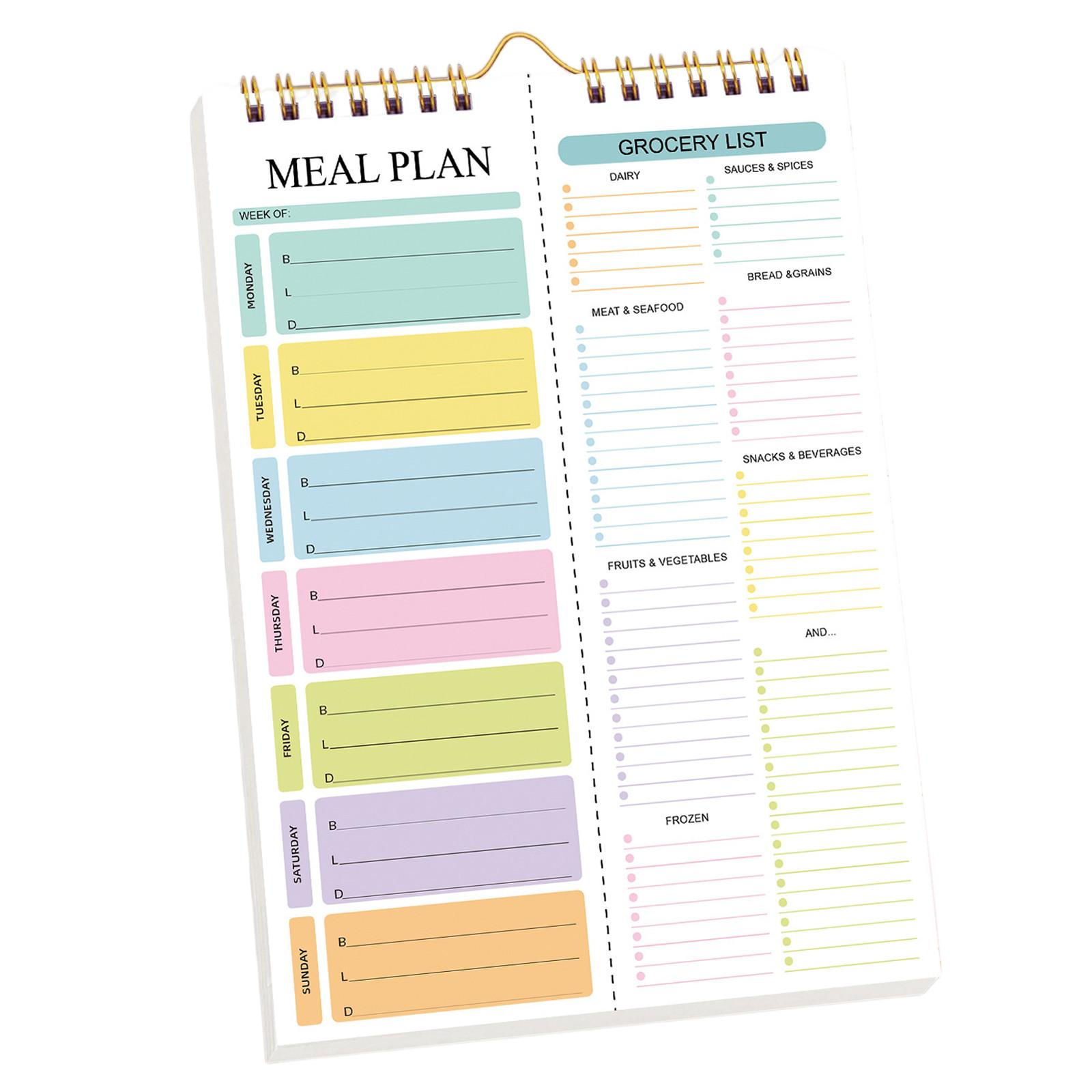 

Self Discipline Recipe Daily And Weekly Planner Menu Organizer Spiral Tear Off Schedule Management Notebook One Size