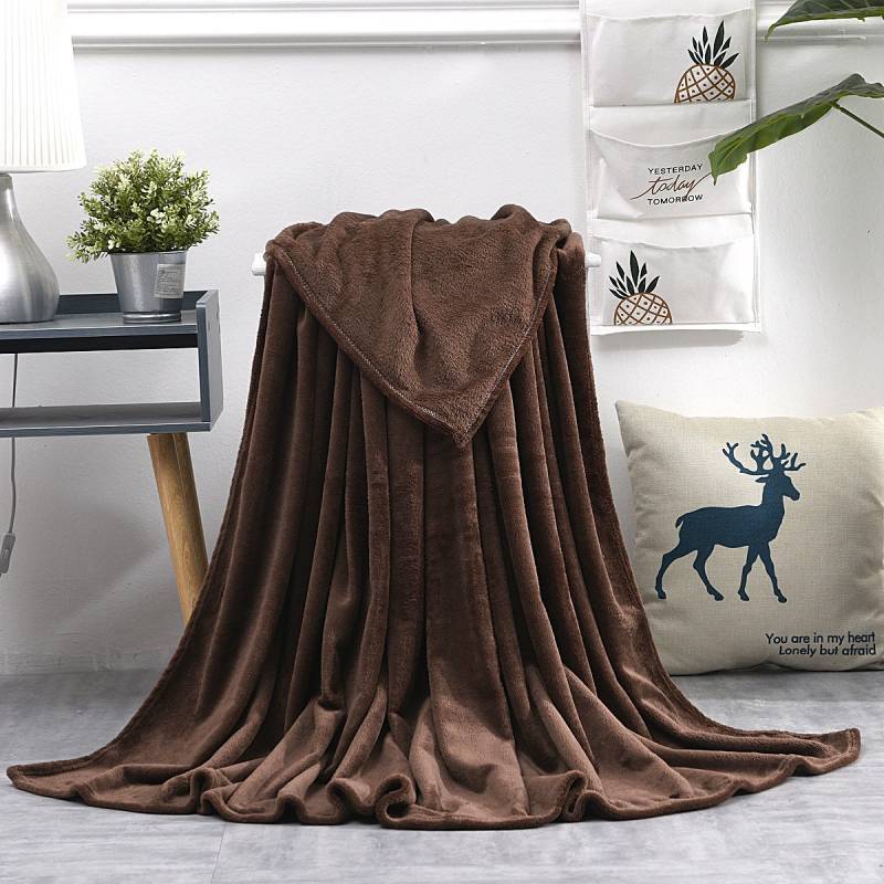 Simple Oversized Solid Color Soft Plush Blanket For Napping Sofa And Use Bedroom