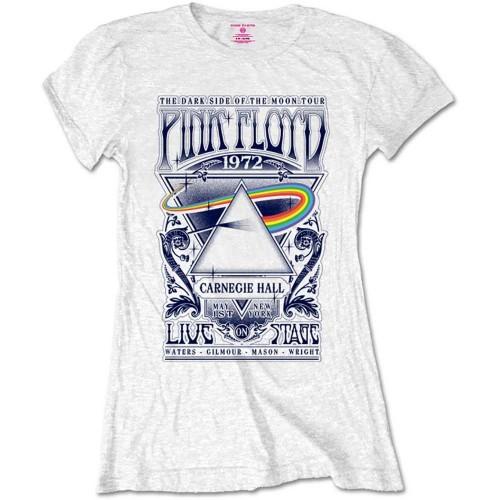 Pink Floyd Womens/Ladies Carnegie Hall Poster T-Shirt