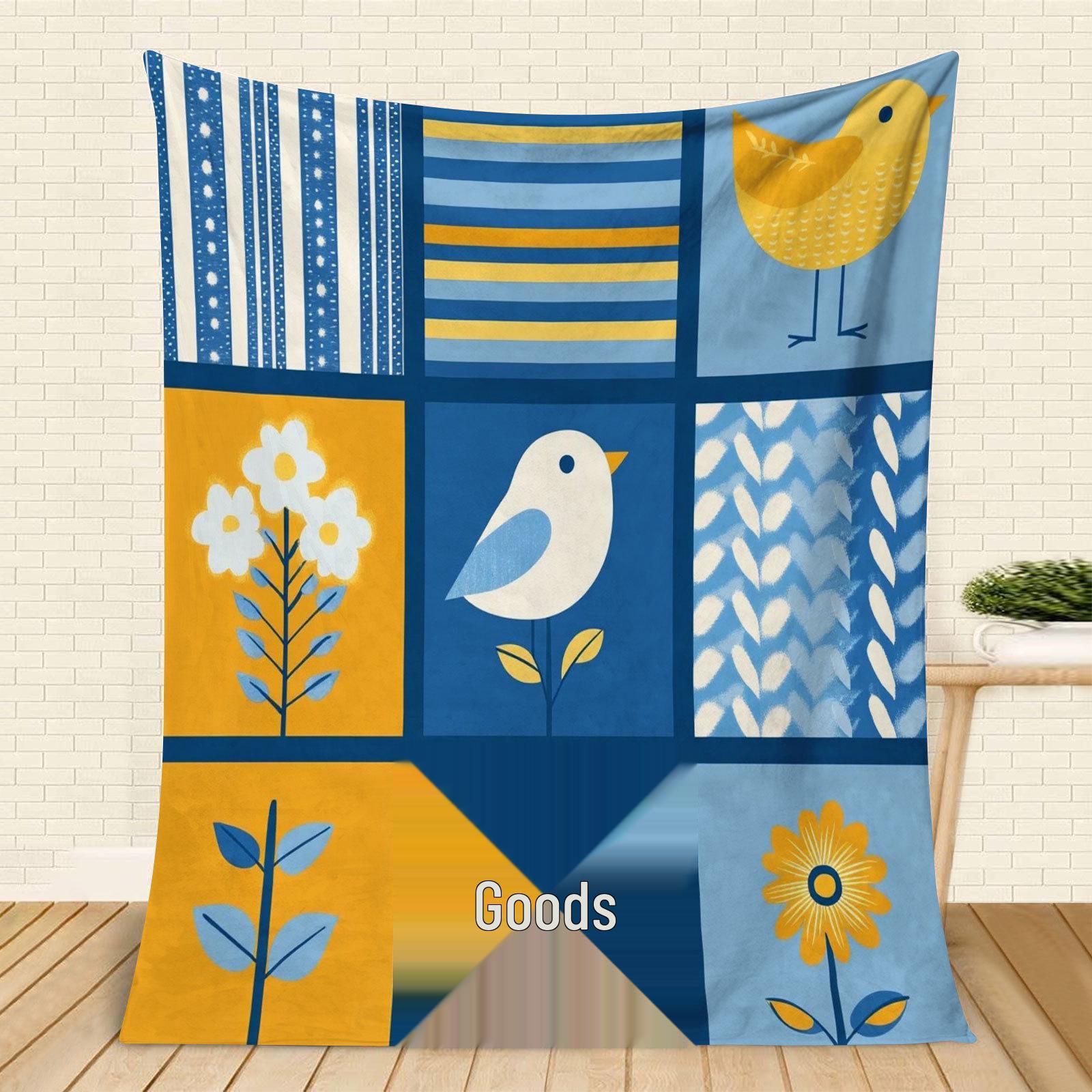 

Фланелевый плед с принтом джунглей - Четыре сезона, для дивана и офиса 70x100 cm