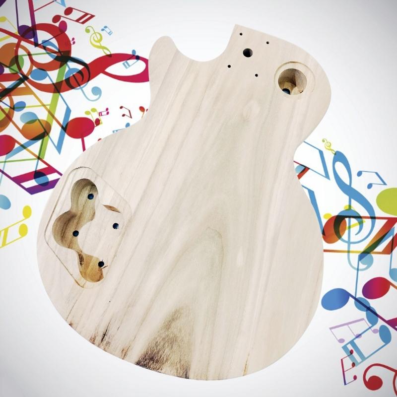 Unfinished Handcrafted Guitar Body Maple Wood Electric Guitar Body Guitar Barrel Replacement Parts Guitar DIY Accessory