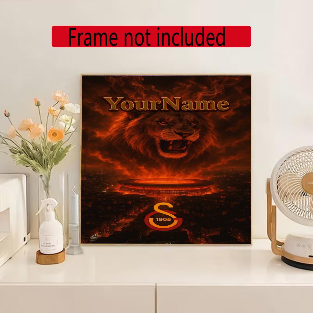 Galatasaray Customize Text Diamond Painting Round Diamond Mosaic Suitable For Beginners Diamond Painting Rhinestones Gift Frameless