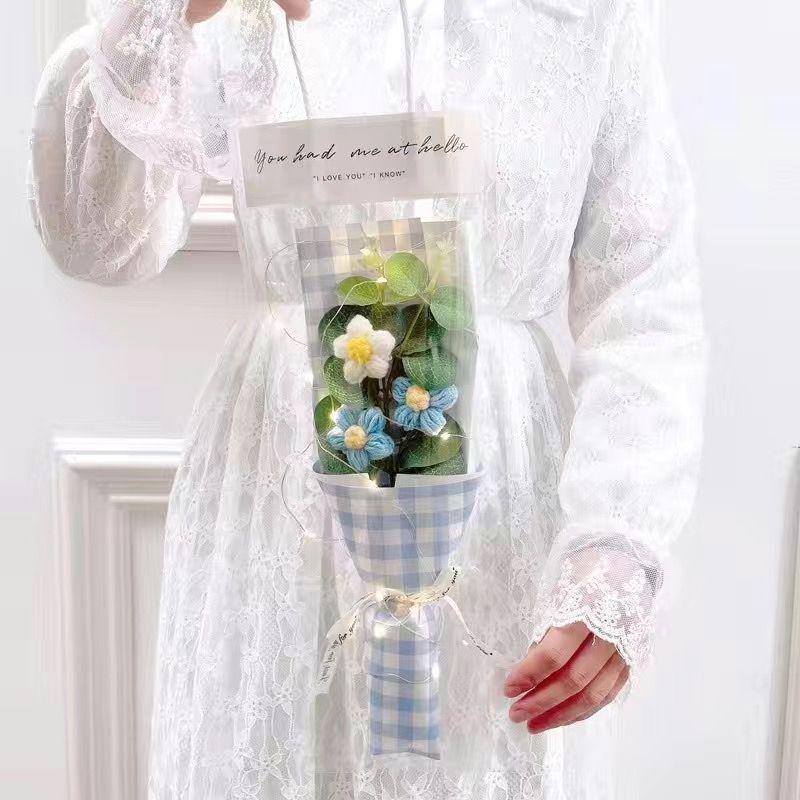 

Handmade Knitted Wool Sunflower Goddess Bouquet