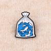 Brooch Cartoon Pocket Animal Design Zinc Alloy Brooch Pin Clothing Bags Suit Lapel Badge Versatile Accessory