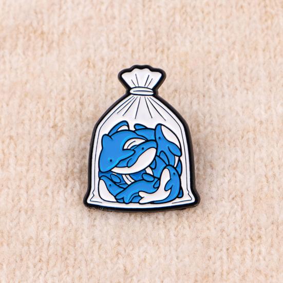 Brooch Cartoon Pocket Animal Design Zinc Alloy Brooch Pin Clothing Bags Suit Lapel Badge Versatile Accessory