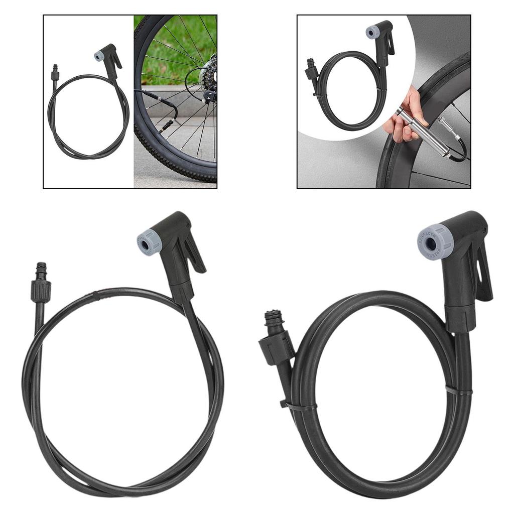 Bicycle Air Pump Hose Adapter for Motorcycle with Tire Chuck Tube Simple Assembly Multifunctional 39inch Extension Pipe Portable
