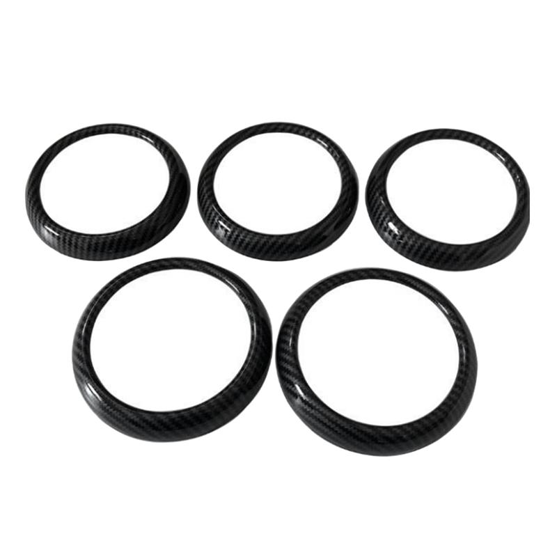 

For Mercedes Benz A/Class 2013-2018 Car Air Conditioner Vent Outlet Trim Ring A/C Vent Panel Cover Carbon Fiber Pattern