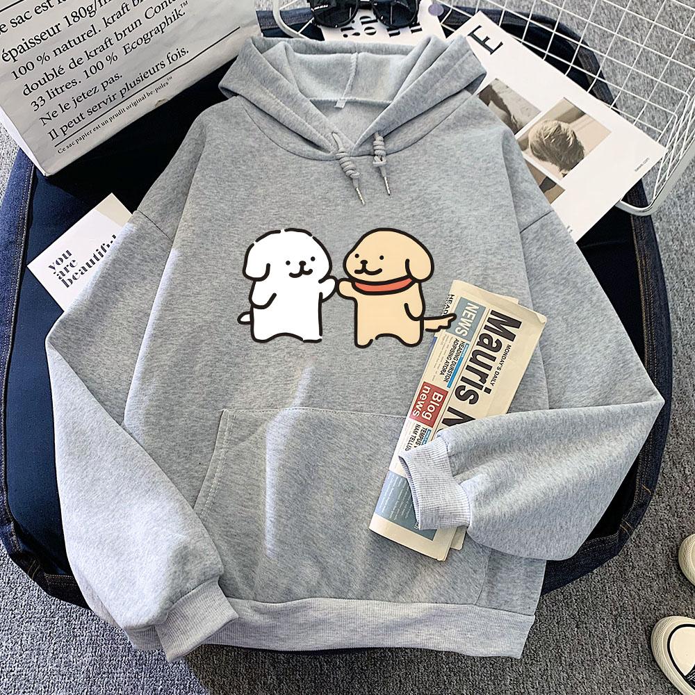 Puppy Maltese Dog Printing Hoodies Kawaii Graphic Women/Men Sweatshirts Long Sleeve Clothing for Girls Cute Graphic Winter Hoody