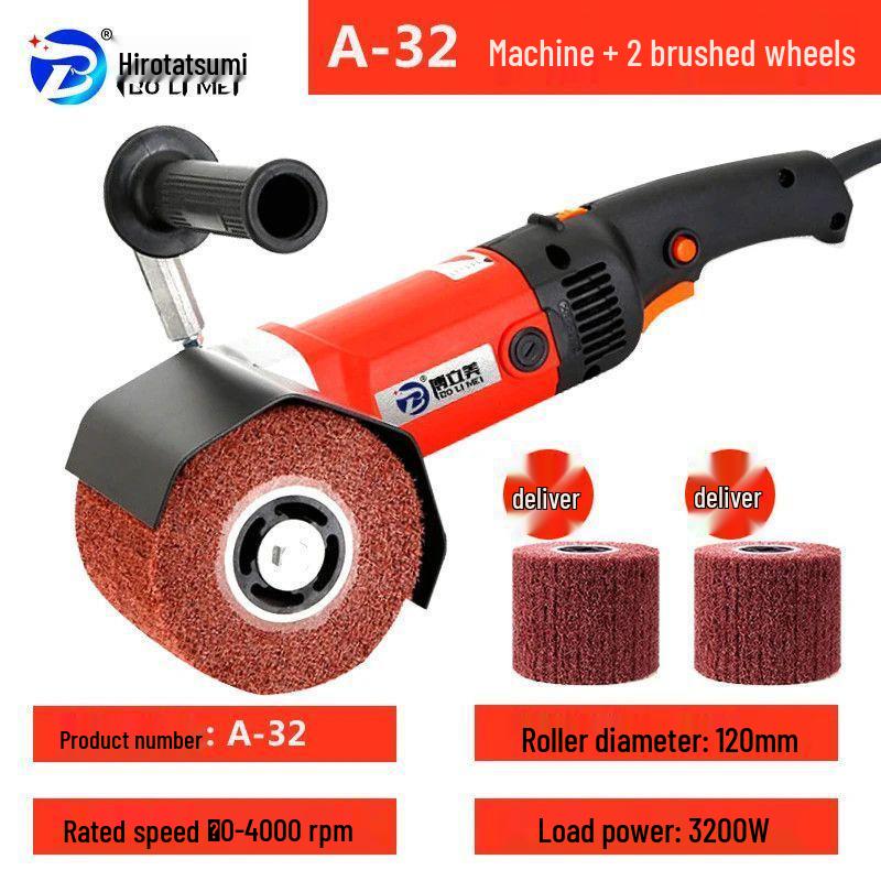Hot Selling Stainless Steel Handheld Electric Polisher: Rust Remover & Mirror Surface Metal/Wood Wire Drawing Machine