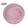 Tabletop Candle Holder Pillar Tray, Round Decorative Glass Dish, Modern for Home Table Decor Transparent