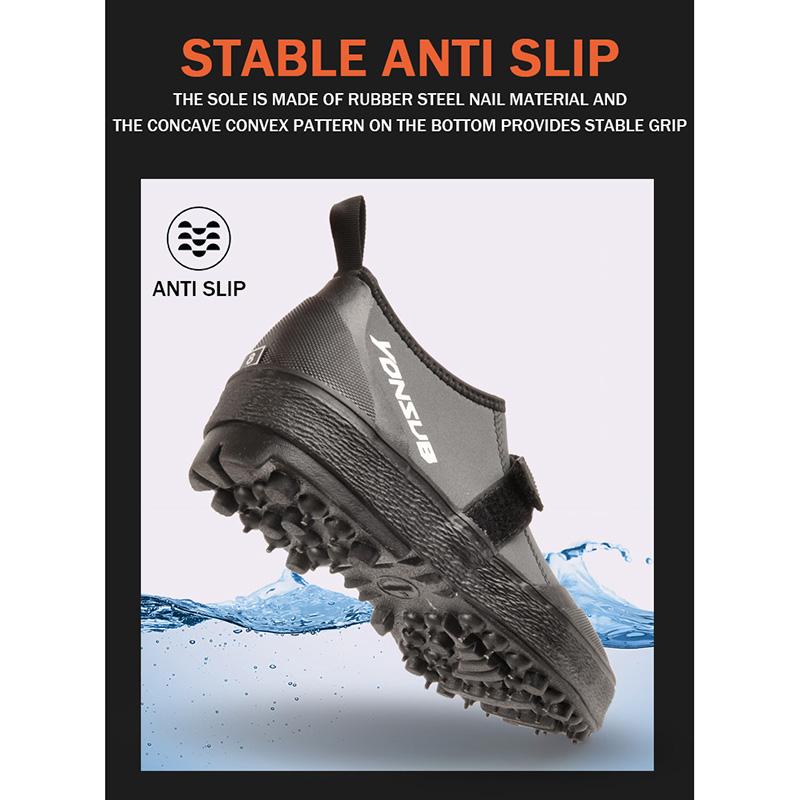 2025 YONSUB Unisex Rock Fishing Keep Warm Reef Climbing Shoes Pro Sea Fishing Shoes Anti Slip Hook Loop Nail Fishing Shoes YZ023